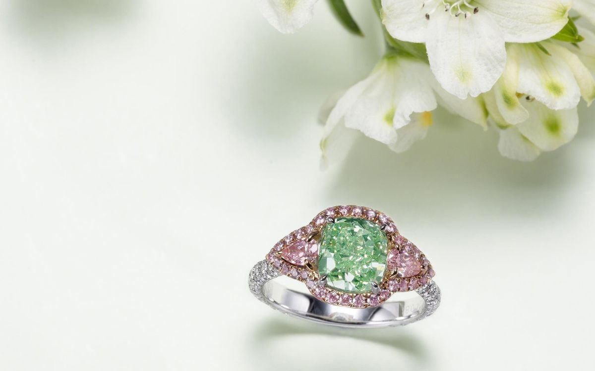 Sculptural Natural Green Zircon Ring | Exquisite Jewelry for Every Occasion  | FWCJ